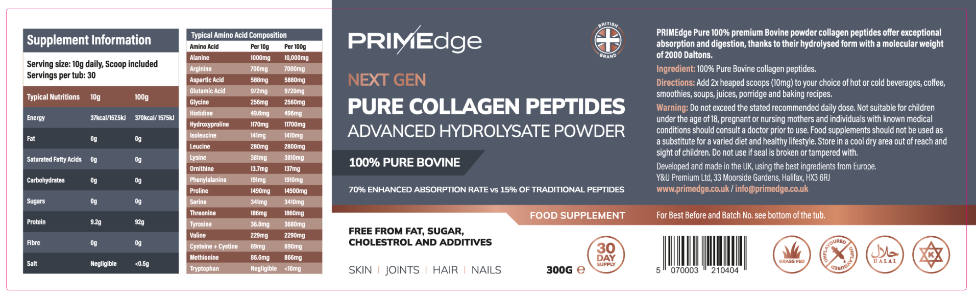 PRIMEdge Collagen Peptides - Primedge